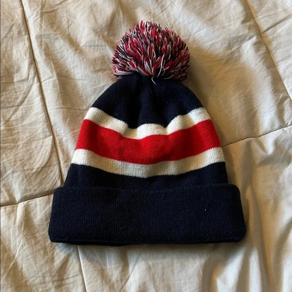 '47 Patriots Striped Pom Beanie - Picture 2 of 2